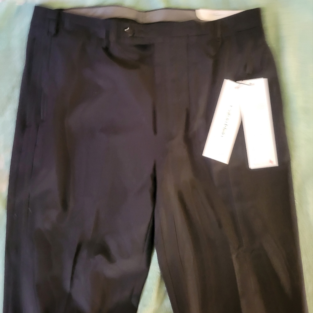 Calvin Klein Men Black Slim Fit Suit Pants Size 36W 32L